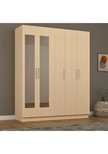 5 Kapaklı Gardırop 180cm Akça Ağaç