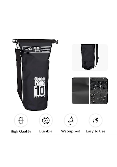 Lethe Boards Ocean Pack 10 L Siyah Su Geçirmez Yüzen Çanta
