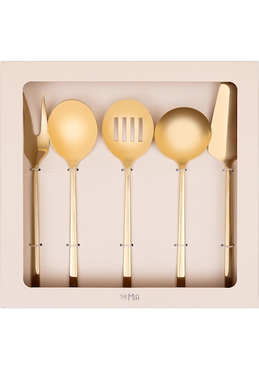 The Mia Giallo Servis Seti Gold 5 Parça Gold