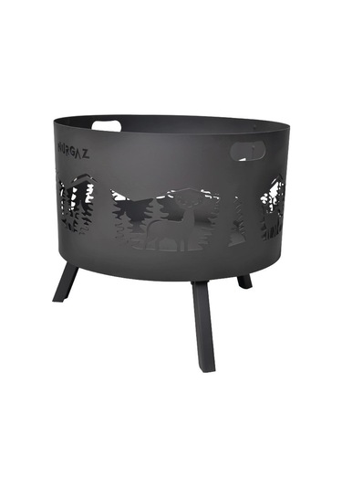 Nurgaz Orman Şöminesi Geyik Desenli - NG OSG