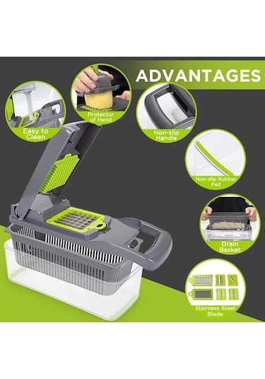 Ry-13'ü 1 Arada Sebze Doğrayıcı Profesyonel Mutfak Mandolini Sebze Rendesi Sebze Doğrayıcı Patates Dilimleyici Diğer