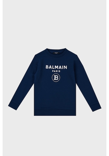 Balmain Çocuk Sweat 6m4760 Mx270 621 Saks Saks
