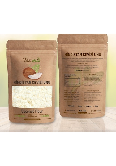 Tazemiz Hindistan Cevizi Unu Glutensiz 1 KG