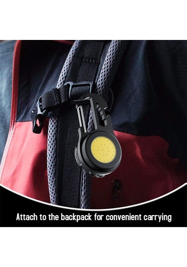 Mini Anahtarlık Feneri Led Anahtarlık Işık Lamba 180 Derece Dönen Şarj Edilebilir Mıknatıslı Çalışma Işığı Şişe Açacaklı Siyah