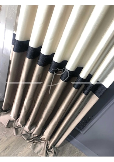 Fon Perde Bantlı Panel 4 Renk Satenimsi Görüntü