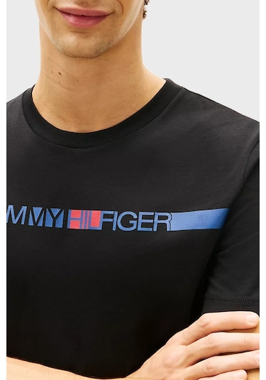 Tommy Hilfiger Erkek T Shirt Mw0mw42368 Bds Siyah