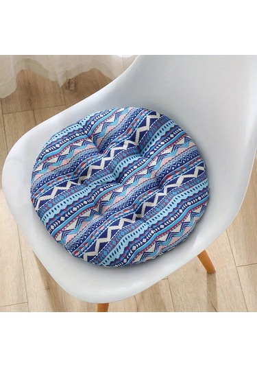 Dashanshop Wave Desenli Yuvarlak Oturma Minderi - Kalın Ve Konforlu Yoga Ve Yemek Sandalye Minderi Dalga Deseni