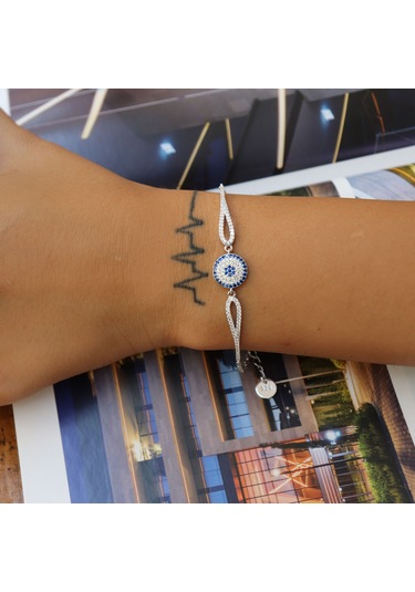 925 Ayar Gümüş Nazar Zarif Bileklik