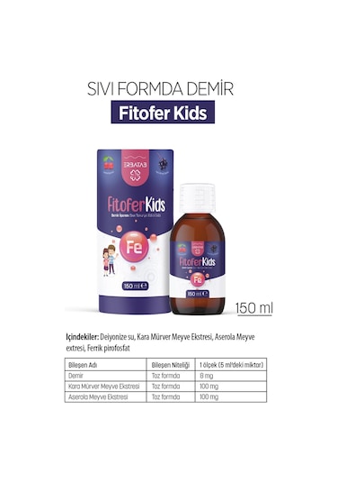 Fitofer Kids Çocuk Demir Takviyesi 150 ML