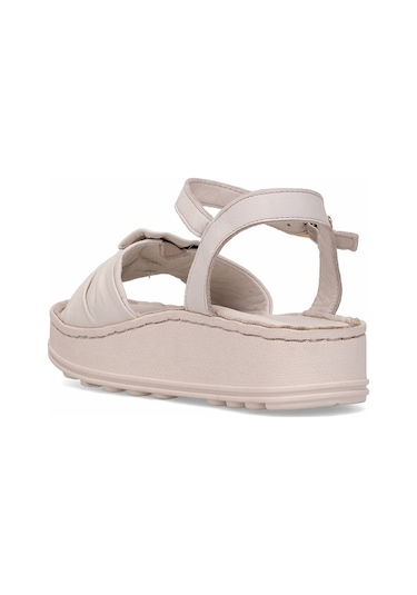 Mammamia D25ys-2595 Kadın Hakiki Deri Düz Sandalet Kemik Kemik