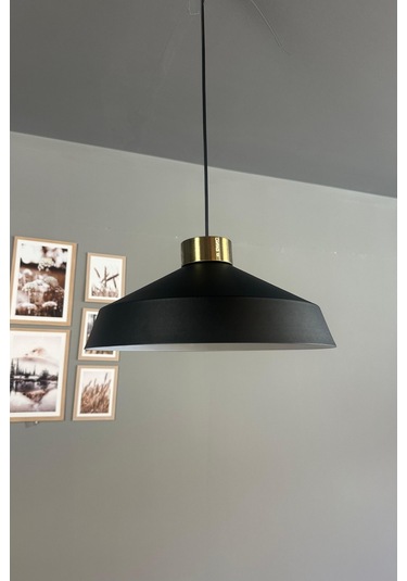 Lema Tekli Avize Plafonyer Başlık Sarkıt Lamba Restoran Cafe Salon Avizeleri Siyah