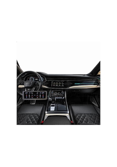 Yeni Audi Q7 Navigasyon Dijital Gösterge 9h Nano Ve Piano Black Uyumlu Tpu Koruyucu 9lu Set