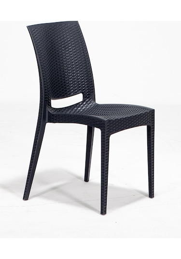 2 Adet Rattan Antrasit Sandalye / Balkon-bahçe-teras Antrasit