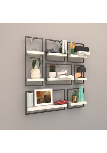 Rafkestir Milano Raf Seti - Model 4 Beyaz ( Parlak )