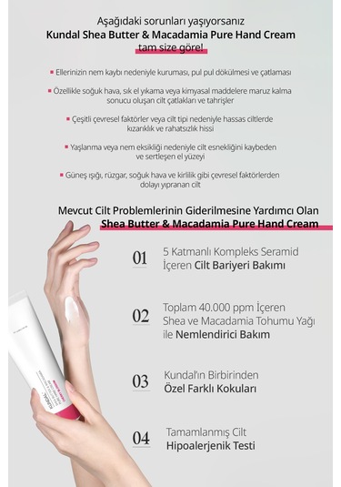 Kundal Shea Butter & Macadamia Cherry Blossom Pure Hand Cream 50 ML
