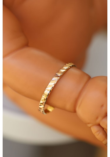 Yenigün Kuyumculuk 14 Ayar Altın 2,75 Gr Bebek Altın Bilezik Model 3