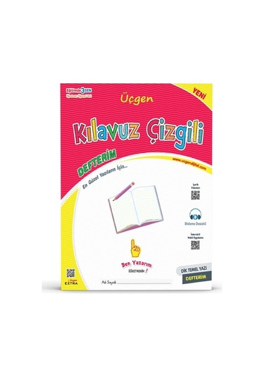 Üçgen - Kılavuz Çizgili Defter 1.sınıf 48 Sayfa