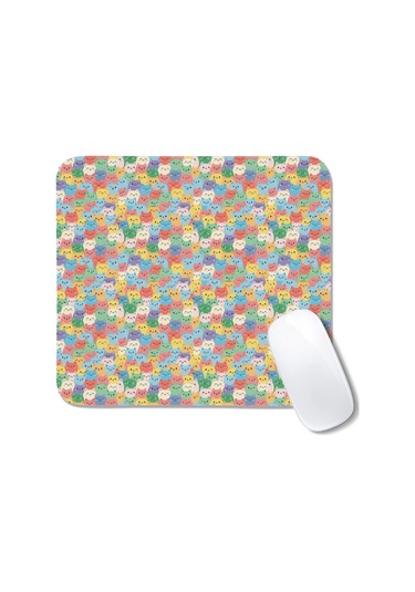 Cat Desenli Mouse Pad 20x22.5cm, Kaymaz Rubber, Suya Dayanıklı-a9