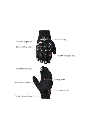 Shineyee Bsddp Motosiklet Eldiveni - Nefes Alabilir, Darbeye Dayanıklı, Kaymayı Önleyici, Tüm Mevsimler İçin Yeşil, Xl