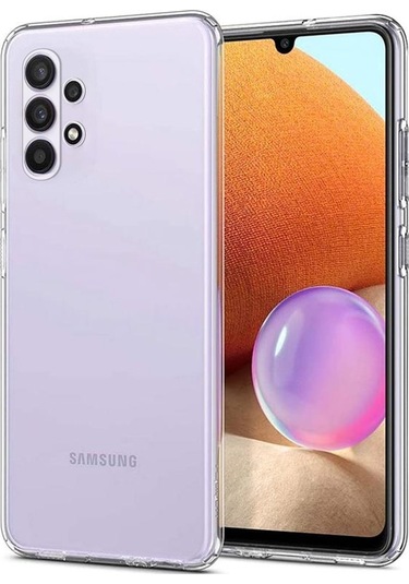 FitCase Samsung Galaxy Uyumlu A32 4G A325 Kılıf Kamera Korumalı Silikon Şeffaf Arka Kapak