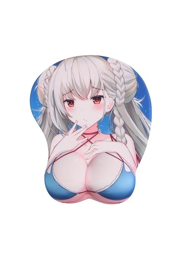 Sevimli Seksi Kız Silikon 3d Mouse Pad Anime Bilek Dinlenme Desteği Opie Ergonomik Kaymaz Yaratıcı Anime Mouse Pad Mavi