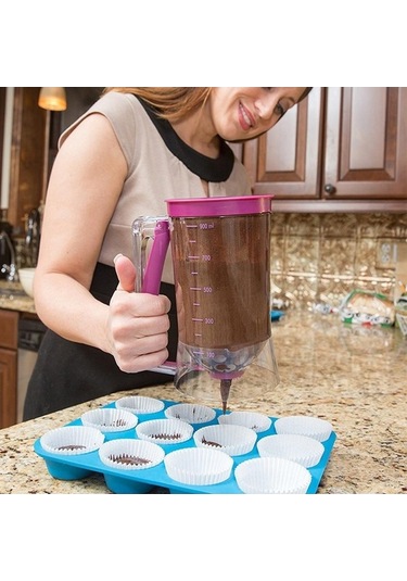 Pazly Yüksek Kaliteli Hamur Dağıtıcı Krem Speratator Fincan Kek Krep Kurabiye Muffin Pişirme Araçları 900ml Diğer