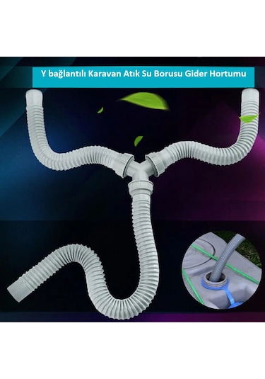 Teknoroket Karavan Atık Su Borusu Gider Hortumu Y Bağlantılı