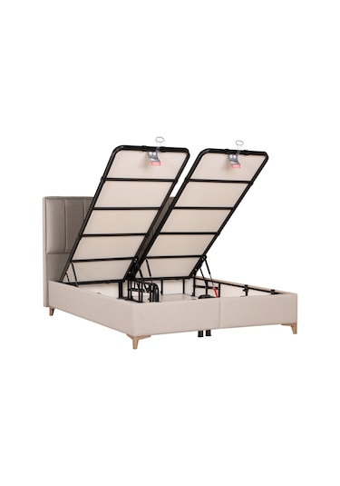 Kilim Mobilya Gold Therapy İkili Set (Sandıklı Baza + Başlık) 180x200 Krem