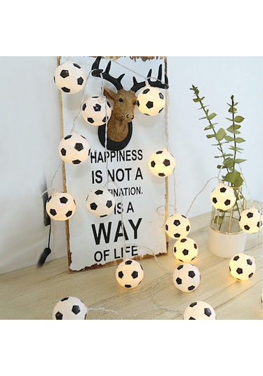 Xindoker Futbol Şekilli Led Işık Zinciri - Dünya Kupası Ve Partiler İçin Dekoratif Asma Aydınlatma