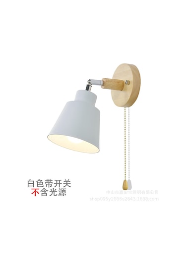 Mufunye Gri Ahşap Zıplayıcı Anahtar Modern简约 Ev Dekorasyon Duvar Lambası - Oturma Odası, Yemek Odası, Yatak Odası Işıklı Fonksiyonel Aydınlatma Beyaz