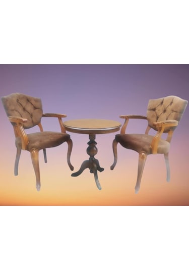 Bengimobilya Fiskos-Berjer Sandalye Kelebek Model Ceviz Natüre Babyface Kapito