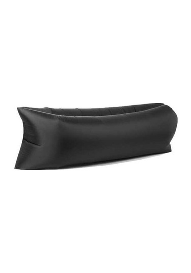 Wondernest Sızıntı Siyah Şişme Şezlong Polyester Plaj Kanepe Kamp Anti Açık - İj, Taşınabilir Rahat Şişme Yatak Siyah