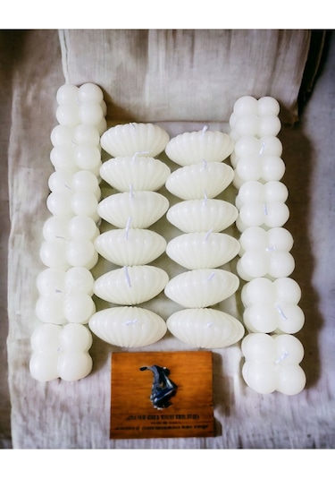 Bernami Biblo Pinterest 20 Adet Dekoratif Mini Bubble Ve Mini Istiridye Mum Seti