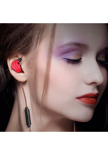 Geeksen Qkz Kd4 Kablolu Kulaklık, 3.5mm Bağlantı, Mikrofonlu, Ergonomik Kulak Takımı, Stüdyo Kalitesi Ses, Spor Ve Günlük Kullanım İçin Kırmızı