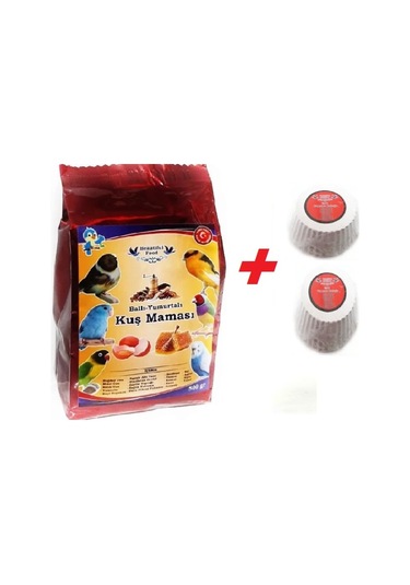 Kuş Maması Ballı Yumurtalı Kuş Maması 500 G +Gaga Taşı X 2 Adet