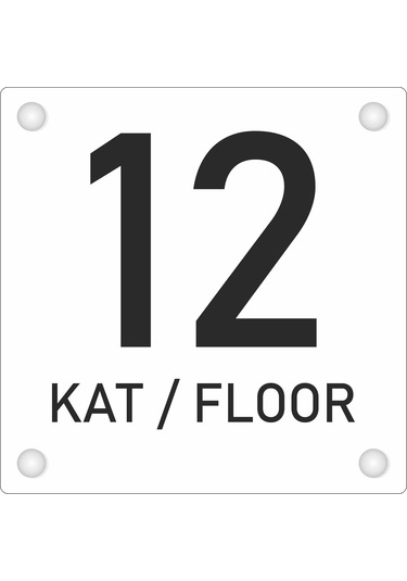 Kişiye Özel Apartman Site Rezidans Pvc Kat Levhası 15x15 Cm