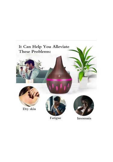 Neevoyu Gcvizuso 300ml Usb Uyumlu Aroma Yağı Dağıtıcı - Led Gece Lambalı, Sessiz İşlemli Nemlendirici