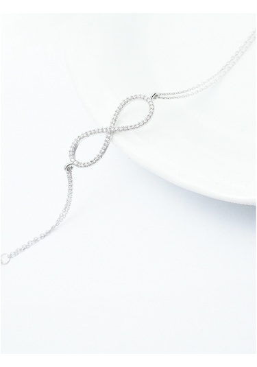 Brezza Lusso Jewelry Sade Sonsuzluk Model Classical Kadın Gümüş Bileklik