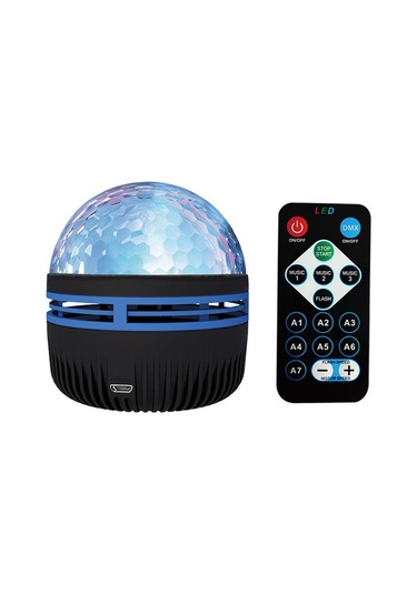 Geeroyoo Usb Girişli Su Desenli Projeksiyon Lambası, 3 Renkli Işık, Otomatik/sesli/kumandalı Kontrol, 5v 1a, Kumanda Ve Usb Kablosu Dahil Siyah