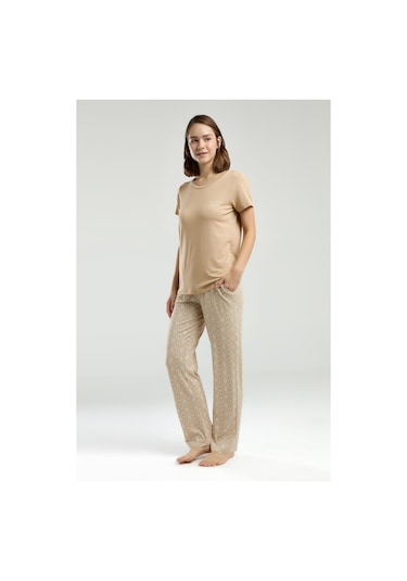 Pierre Cardin Kadın Krem Pijama Takımı Pc9001-s-v1 Krem
