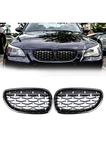 Bmw 5 Serisi E60 Diamond Ön Panjur Piano Black 2004-2009
