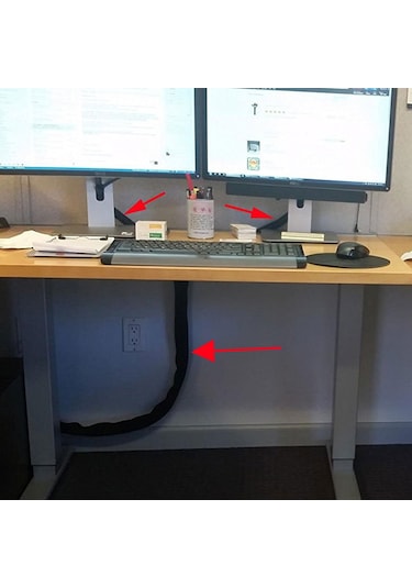 Vkemall 50 Cm Neopren Kablolu Korumalı Kablosak, Evde Kabloları Gizle Ve Korumak İçin Suya Ve Ateşe Dayanıklı Çok Renkli