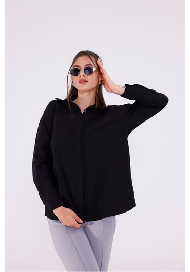 Kadın Trend Gömlek Siyah