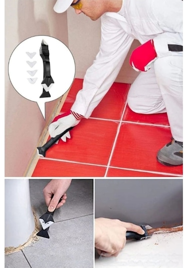 Derz Kazıyıcı Ve Silikon Çekme Aparatı 5 Başlıklı Siyah Tr