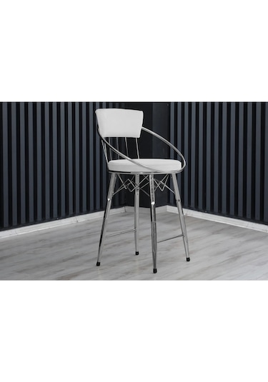 Bar Sandalyesi , Ada Mutfak Sandalyesi , Bar Taburesi , Yüksek Sandalye Krem