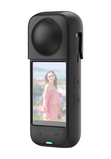 Insta360 X4 İçin Puluz Tam Vücut Toz Geçirmez Silikon Koruyucu Kılıf Siyah