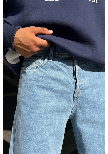 Flaw Basic Baggy Jean Buz Mavi Buz Mavi