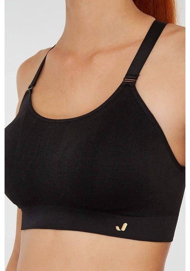 Jerf Utica Yumuşak & Esnek Yapılı Kaplı Spor Sütyeni Siyah
