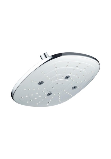 T-May Banyo Ayvacık Yuvarlak Tepe Duş Seti Başlığı Krom Paslanmaz Krom