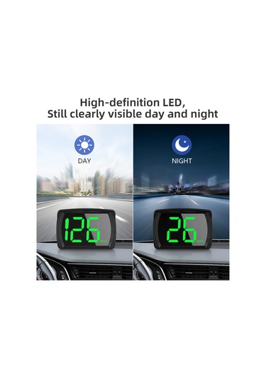 Shineyee Araçlar İçin Gps Hız Göstergeli Geniş Ekranlı Hud Dijital Hızmetre Tak Çalıştır